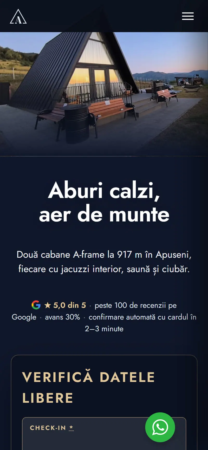The redesigned homepage on a phone