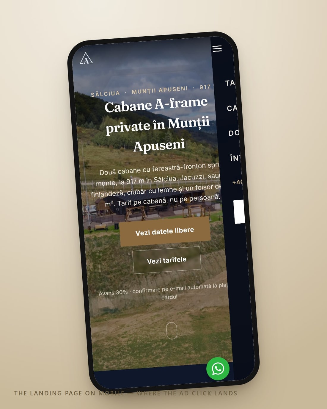La landing page ridisegnata su smartphone — dove atterra la maggior parte dei clic a pagamento