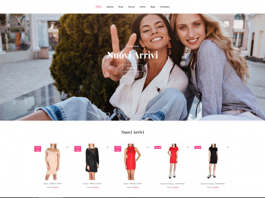 sabexa e commerce web design home 1