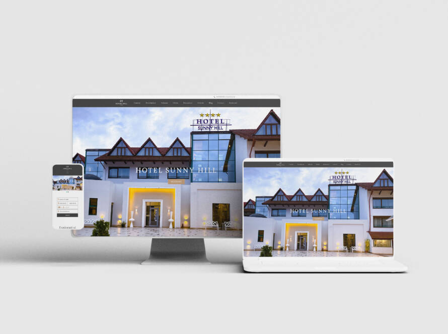 hotel sunny hill mockup web design 1