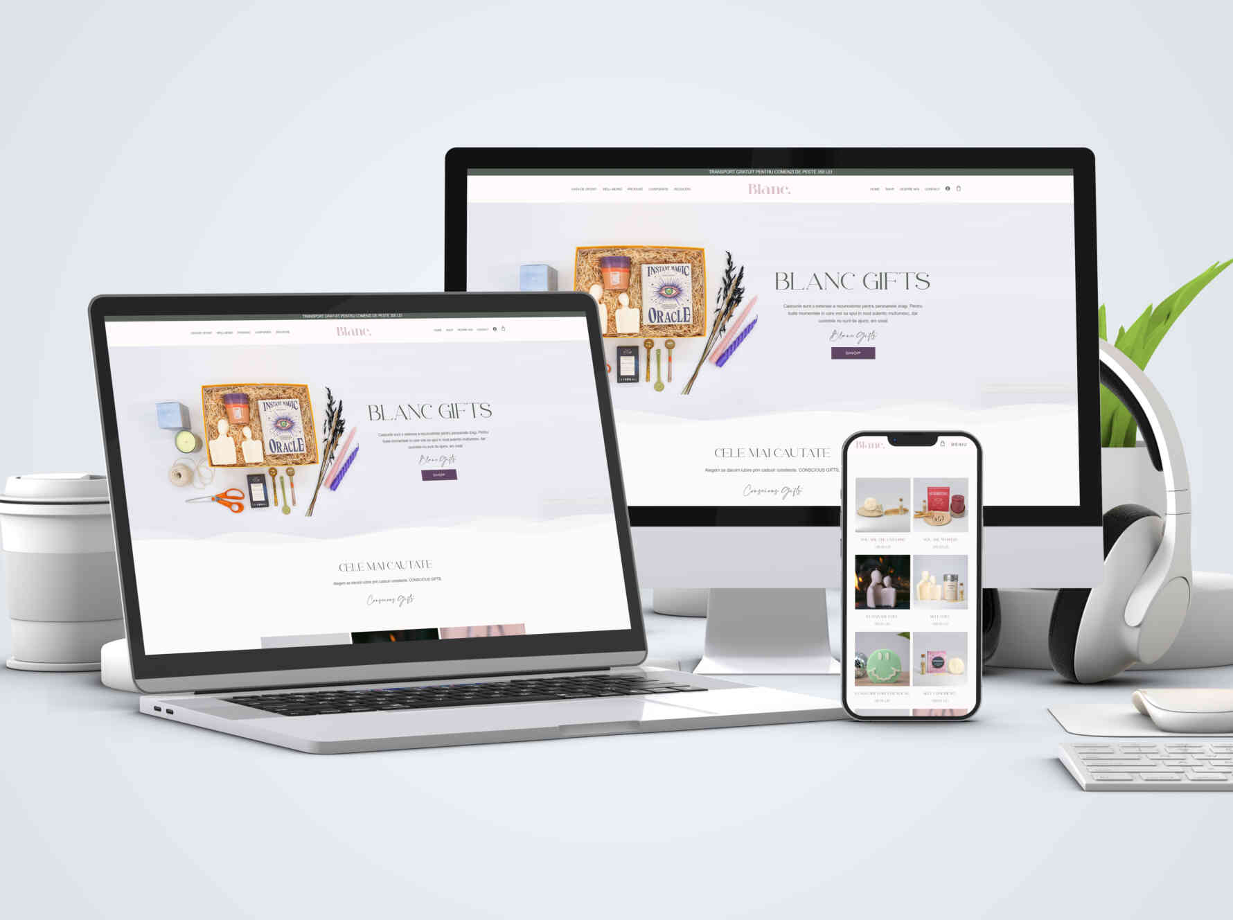 blanc gifts web design cittago digital agency cluj